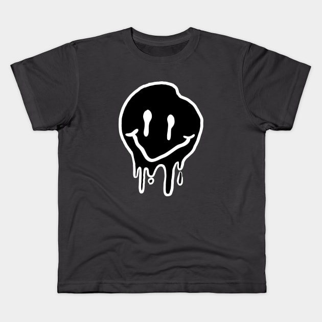 Melted Smiley Kids T-Shirt by uncommontee